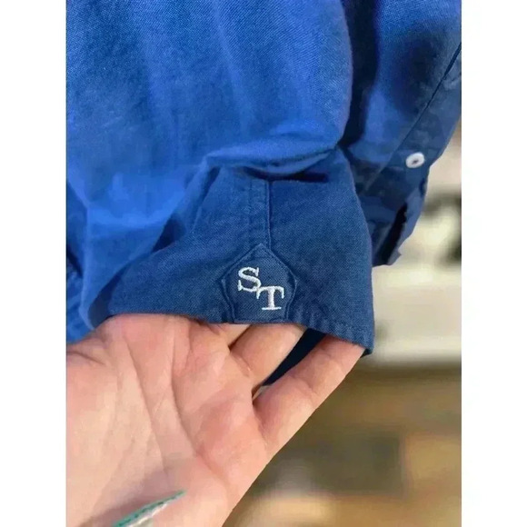 Southern Tide Classic Fit Button Down With Southern Tide Under Collar, Size Med - Picture 6 of 12
